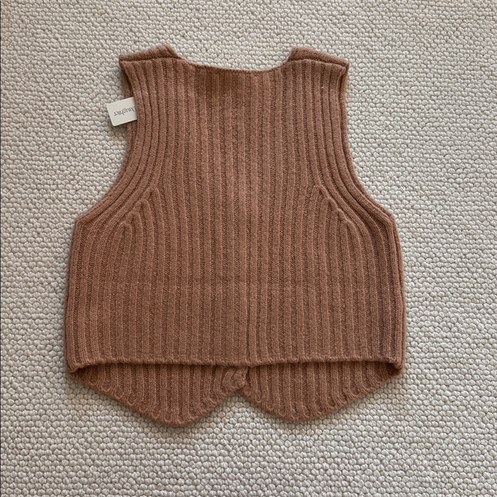 NWT Favorite Daughter wool and cashmere vest in mauve | Small - Picture 2 of 6